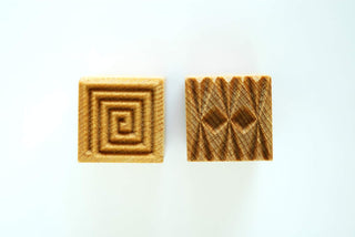 MKM Clay Stamp - Medium Square #2 (geometric designs)