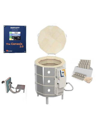 L&L e23T-3 Easy-Fire Kiln Package with Vent, Furniture and Genesis Touchscreen:  208/3 In Stock