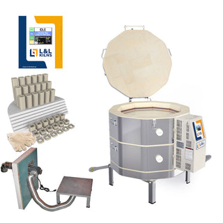 L&L e23S-3 Easy-Fire Kiln Package with Vent, Furniture and Genesis Touchscreen:  208/1 In Stock