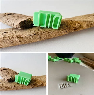 MoonMoon Ceramics Letter Stamp: Dill