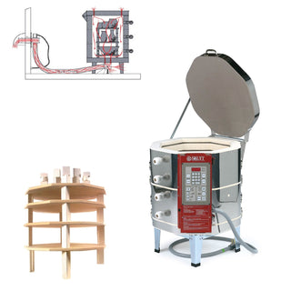 Skutt Kiln KM818-3 Package with Vent and Furniture Kit:  240/1 In Stock