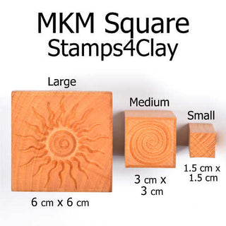 MKM 6CM Stamps4Clay Large Square 02 - Double Spiral