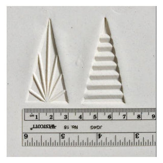 MKM Stamps 4 Clay - Med tall triangle stamp #3 (double sided)