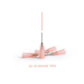 PAT18G Xiem Tools Precision Applicator Tips Five 18 Gauge (Pink)